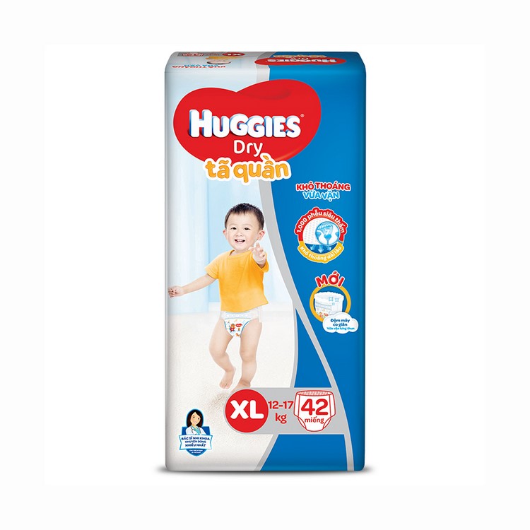 Tã Quần Huggies Dry Xl42 - Gói 42 Miếng