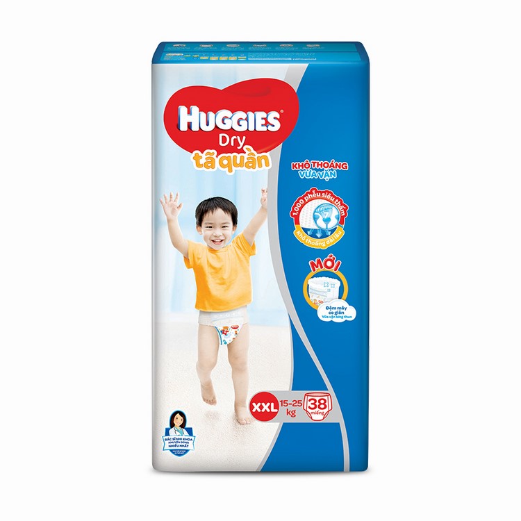 Tã Quần Huggies Dry Xxl38 - Gói 38 Miếng