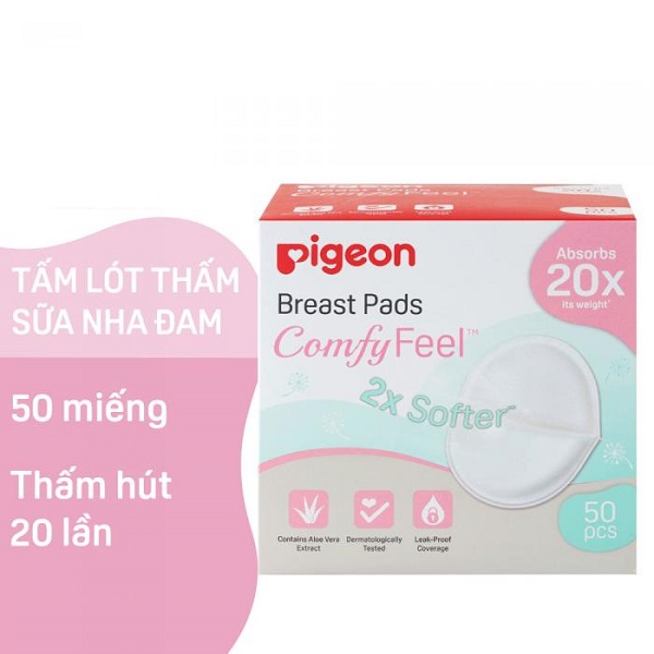 Tấm Lót Thấm Sữa Nha Đam Pigeon 50 Miếng