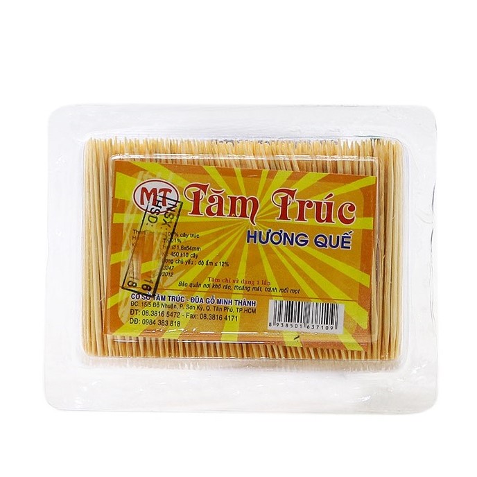 Tăm Trúc Hương Quê - Hộp 450 Cây