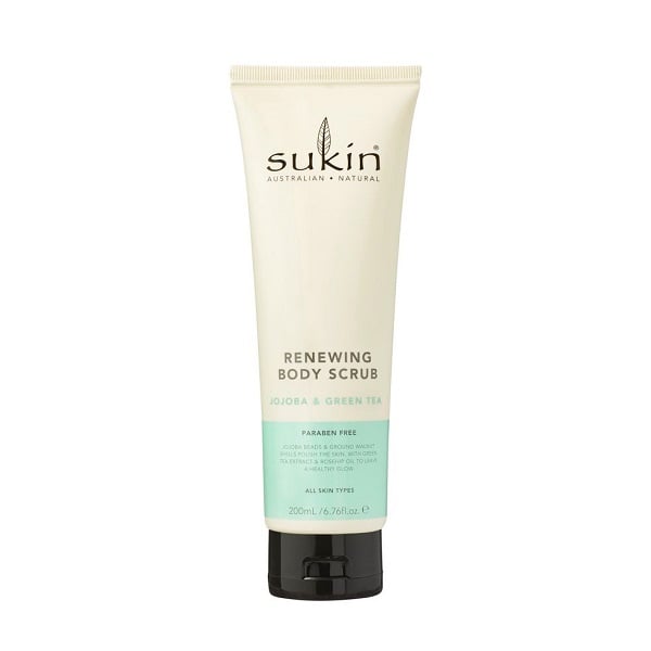 Tẩy Tế Bào Chết Cơ Thể Sukin Green Tea & Jojoba Scrub 200Ml [Cs]