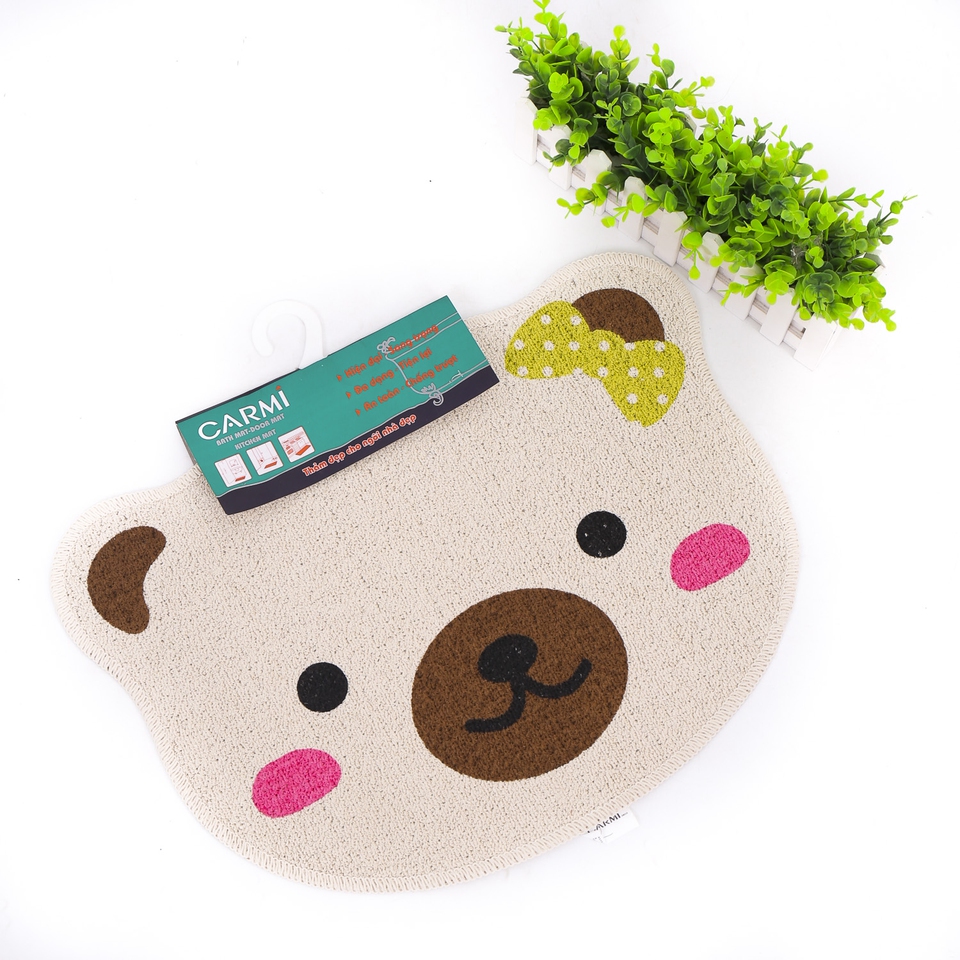 Thảm Cotton In Hình Mặt Thú Carmi 40 X 55Cm
