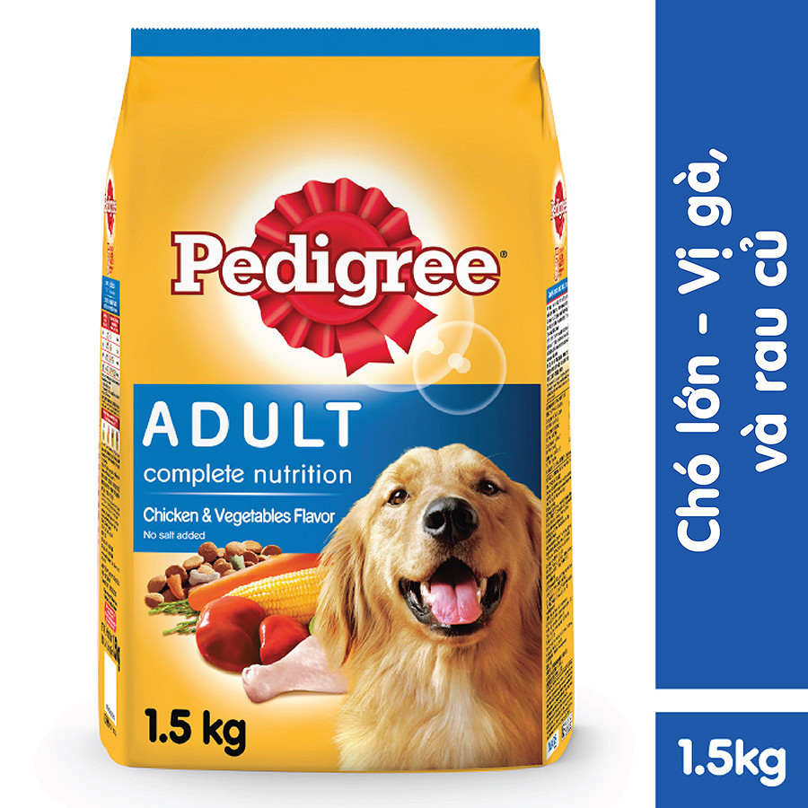 Thức Ăn Cho Chó Pedigree Gà Và Rau Củ Dạng Túi 1.5Kg
