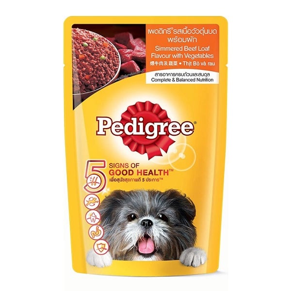 Thức Ăn Chó Lớn Pedigree Vị Bò Hầm Rau Củ 130G