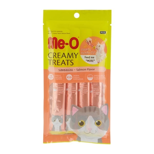 Thức Ăn Mèo Me - O Bánh Thưởng Dạng Kem Vị Cá Hồi 60G