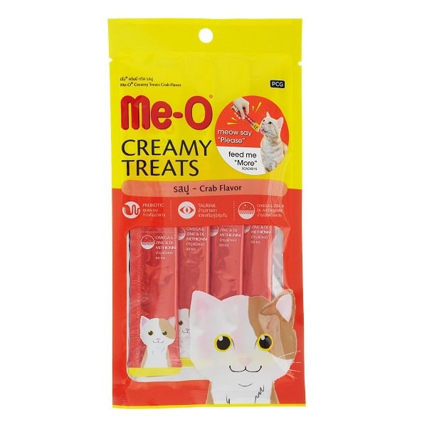 Thức Ăn Mèo Me - O Bánh Thưởng Dạng Kem Vị Cua 60G