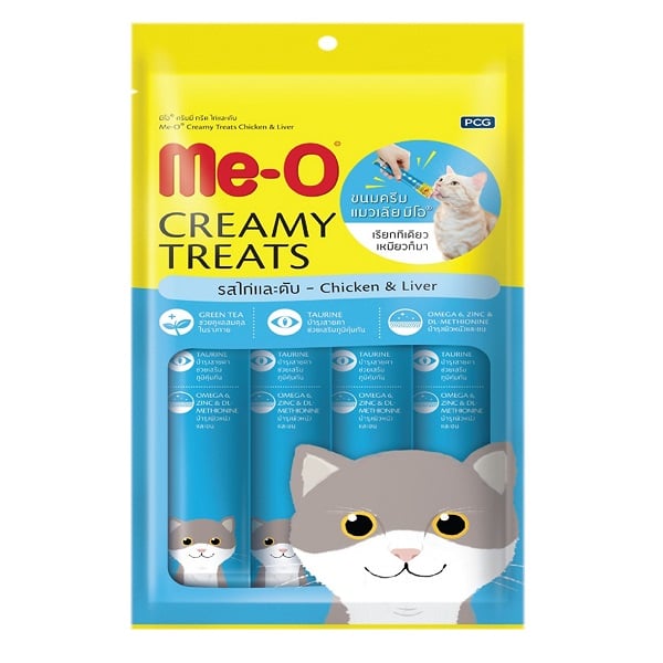 Thức Ăn Mèo Me - O Bánh Thưởng Dạng Kem Vị Gà Và Gan 60G