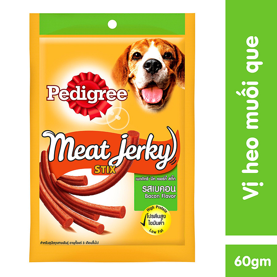 Thức Ăn Vặt Cho Chó Pedigree Vị Heo Muối Que 60G