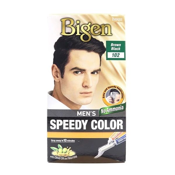 Với thuốc nhuộm tóc cho nam Bigen Men\'s Speedy Color, bạn sẽ có một vẻ đẹp nam tính và cuốn hút. Màu tóc đẹp và đậm chất sẽ làm bạn trở nên nổi bật hơn. Hãy xem hình ảnh để lấy thêm động lực và tin tưởng cho bản thân.