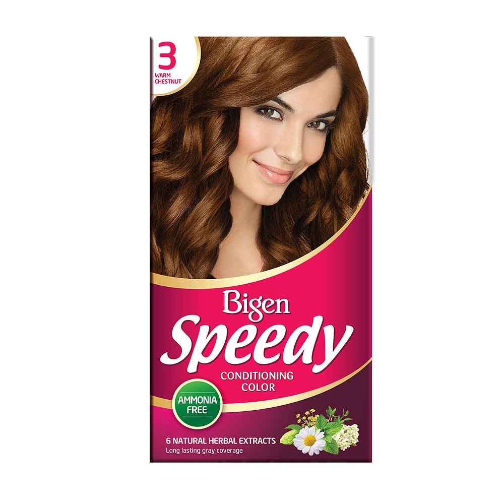 Thuốc Nhuộm Tóc Bigen Speedy Conditioning Color 03 Warm Chestnut - Nâu Hạt Dẻ Ánh Đỏ