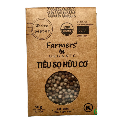 Tiêu Sọ Hạt Hữu Cơ Farmers Organic Túi 50G
