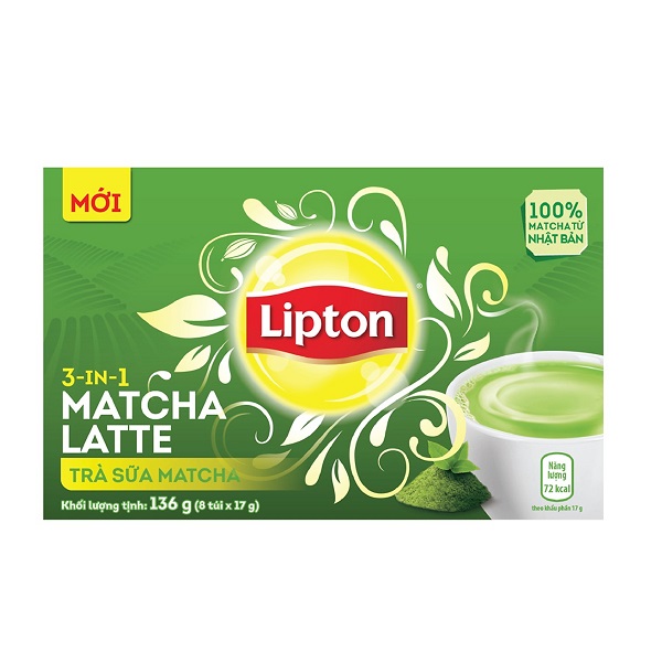 Trà Sữa Lipton Matcha 8X17G