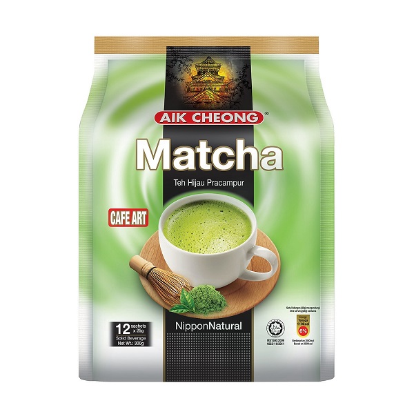 Trà Sữa Vị Trà Xanh Aik Cheong Matcha Café Art 12 Gói X 25G