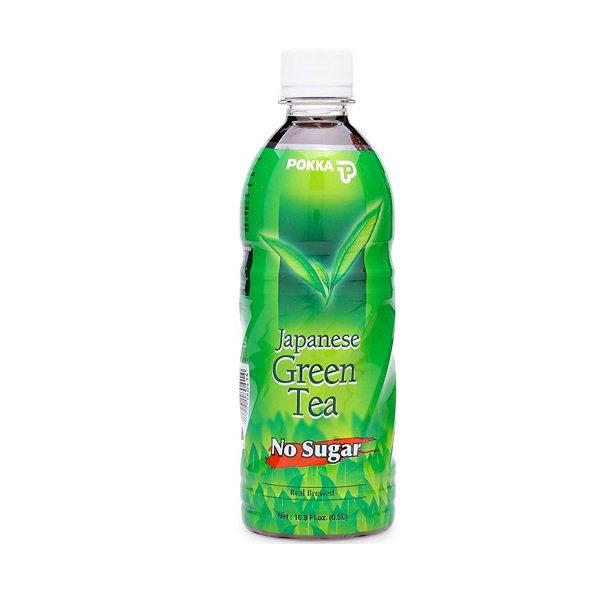 Trà Xanh Nhật Không Đường Pokka - Chai 500Ml
