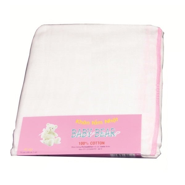 Khăn Tắm Cuốn Biên Baby Bear 4 Lớp 74 X 95 Cm (1 Cái) (Giao Màu Ngẫu Nhiên)