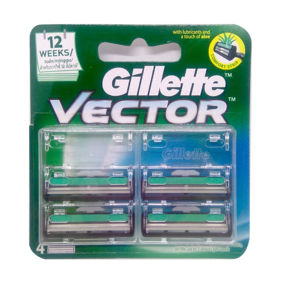 Dao Cạo Gillette Vector - Vỉ 4 Cái