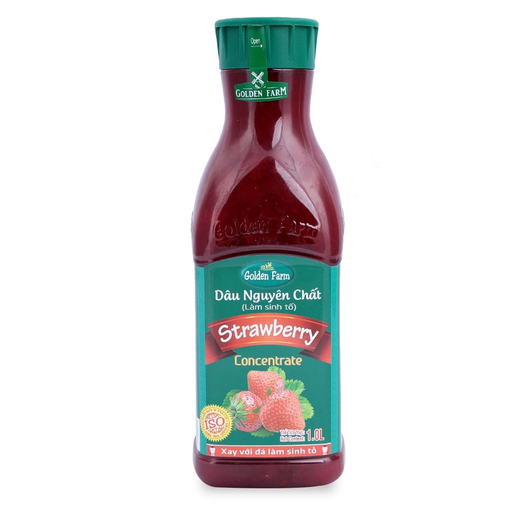 Sinh Tố Dâu Nguyên Chất Golden Farm Chai 1L