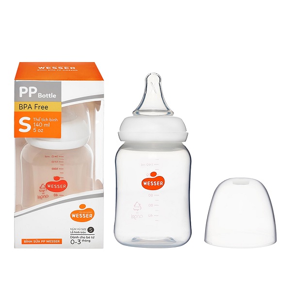 Bình Sữa Cổ Hẹp Angel Wesser 140Ml