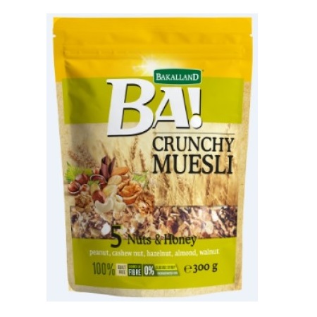 Ngũ Cốc Bakalland Muesli 5 Dries Nuts & Honey 300G