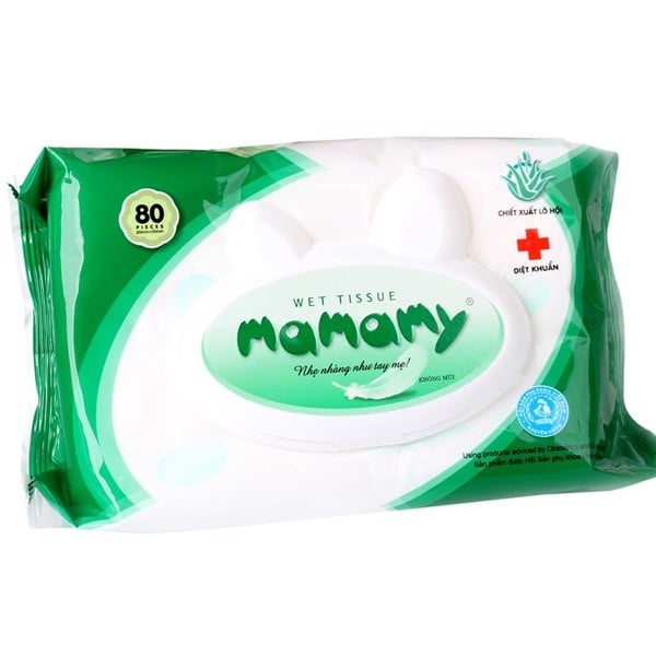 Khăn Ướt Mamamy 80 Tờ Có Nắp - Không Mùi