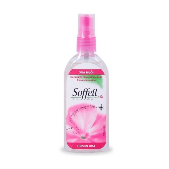 Chai Xịt Xua Muỗi Soffell - Hương Hoa 80Ml