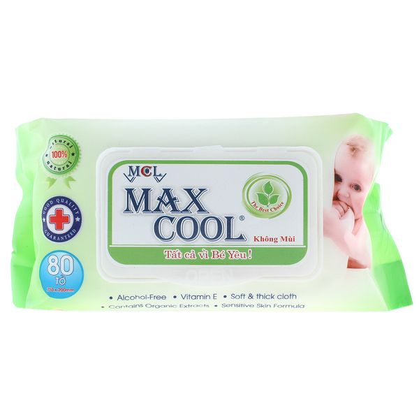 Khăn Uớt Không Hương Max Cool – 80 Tờ – Max cool >>> top1shop >>> aeoneshop.com