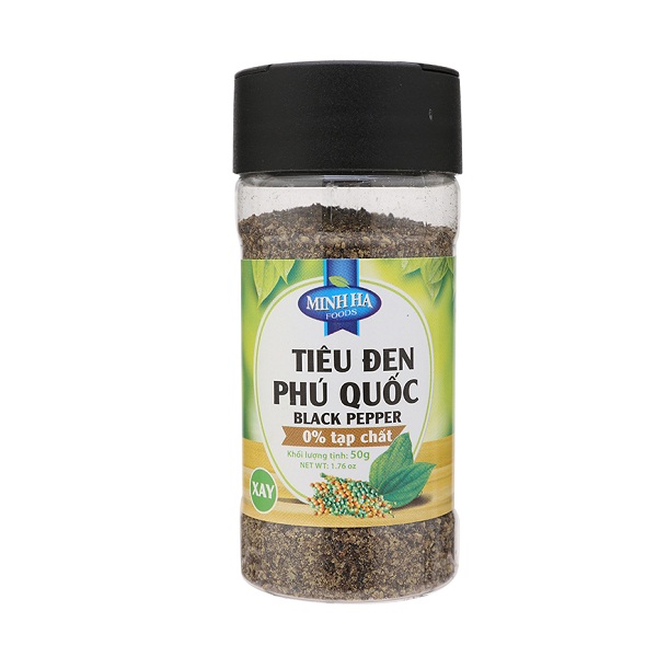 Tiêu Đen Phú Quốc Xay Nhuyễn Minh Hà - Lọ 50G