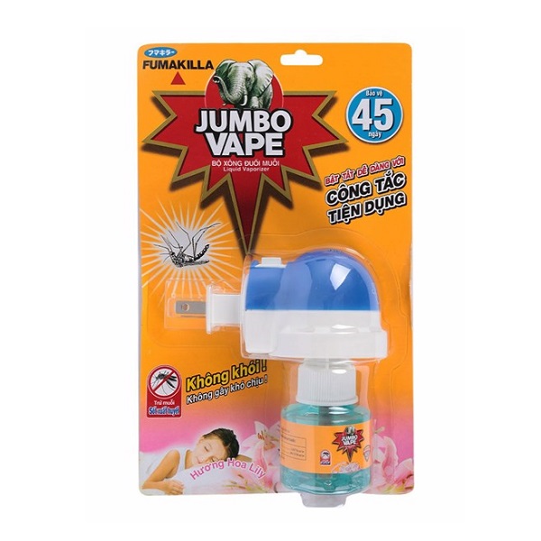 Chất Xông Đuổi Muỗi 45 Ngày Jumbo Vape 34Ml