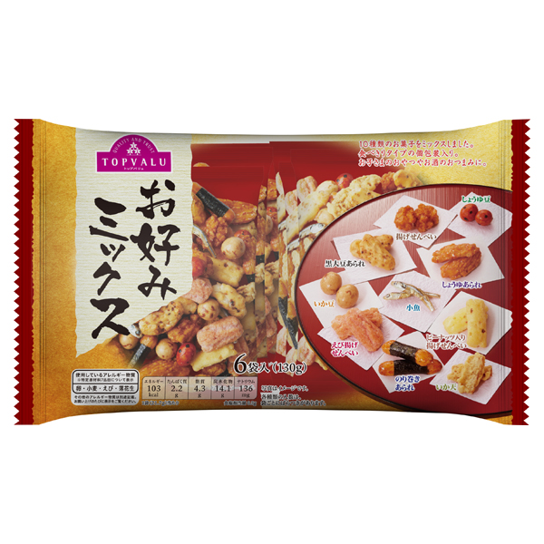 Bánh Gạo Hỗn Hợp Các Loại Topvalu 130G