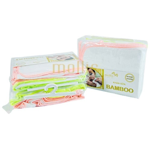 Bộ 2 Khăn Sữa Lớn Cho Bé Mollis - P635 Giao Màu Ngẫu Nhiên