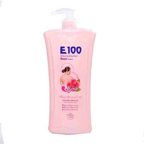 Sữa Tắm Trắng E100 Tinh Chất Hoa Hồng 1.2L