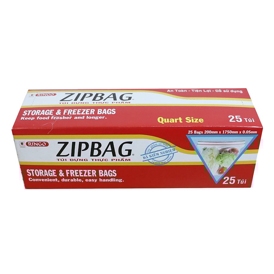 Túi Zipbag Ringo Quart - Hộp 25 Cái