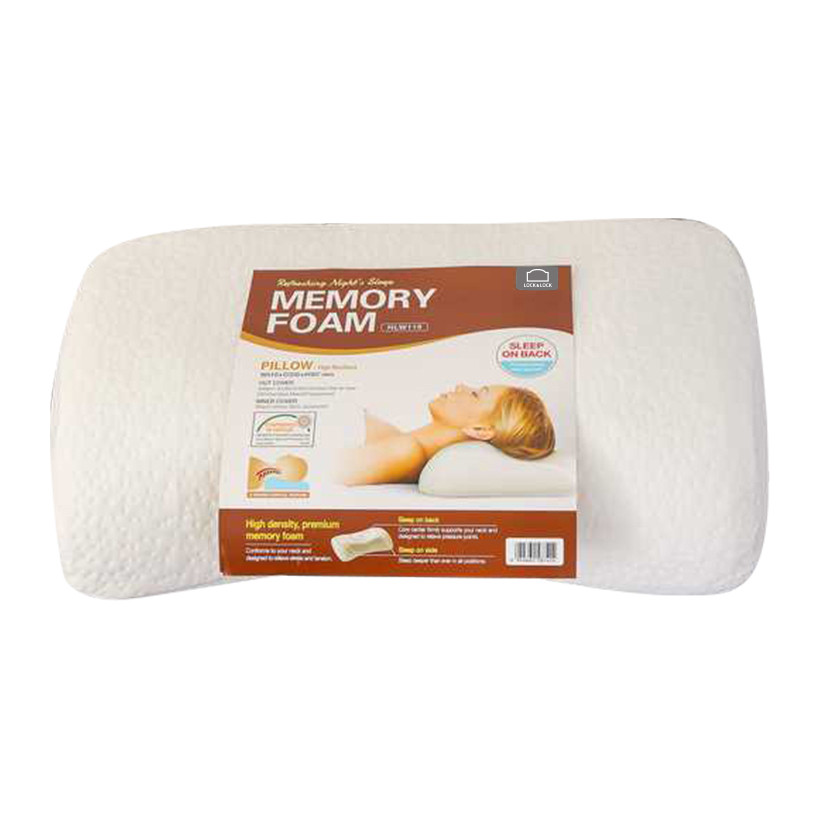 Gối Memory Foam Mềm Có Lõm Lock&Lock Hlw115 51 X 32 X 10, 7 Cm - Trắng