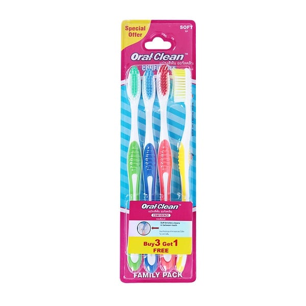 Bàn Chải Đánh Răng Oral - Clean Confidence Soft (3+1)