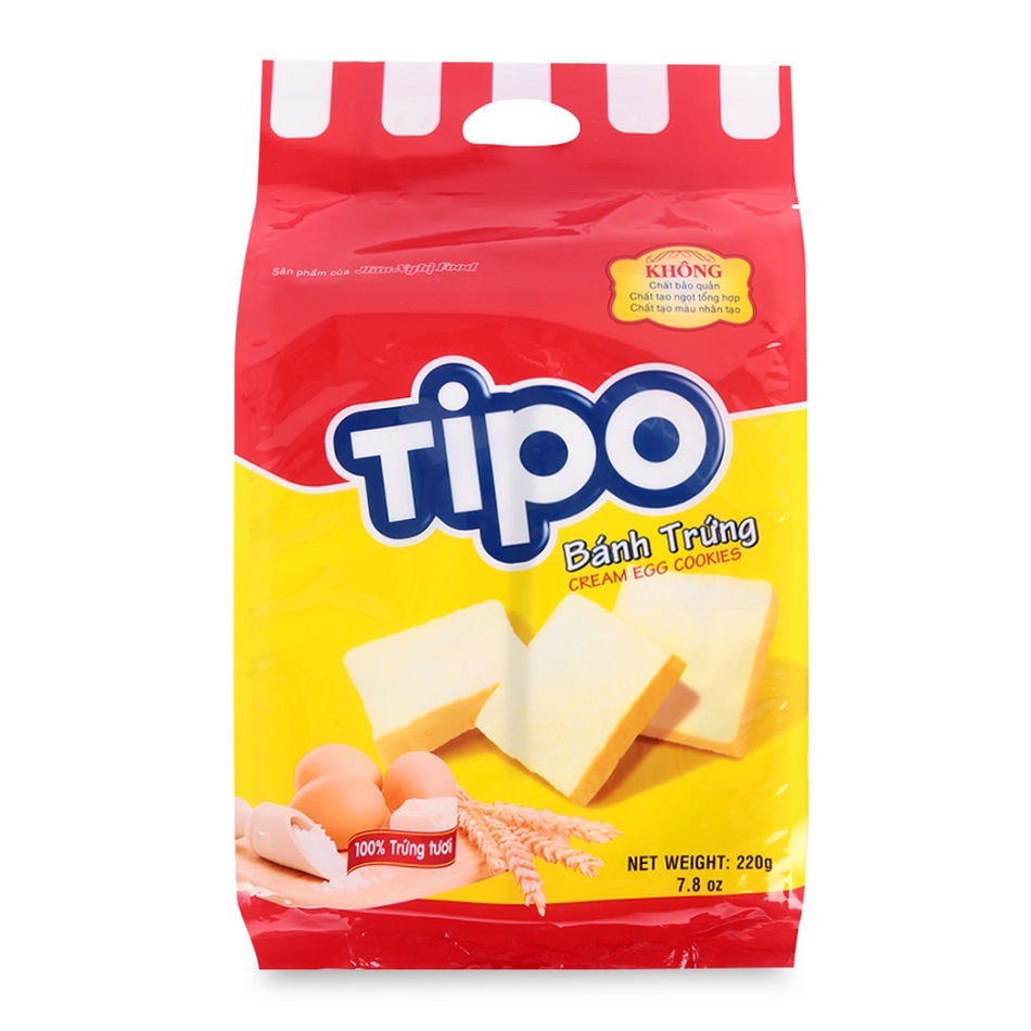 Bánh Trứng Tipo Gói 220G