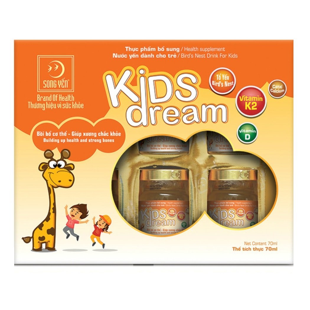 Yến Sào Song Yến Kid Dream Hộp 6 Lọ X 70Ml