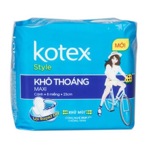 Băng Vệ Sinh Kotex Style Lưới Siêu Thấm Maxi Cánh - 8 Miếng