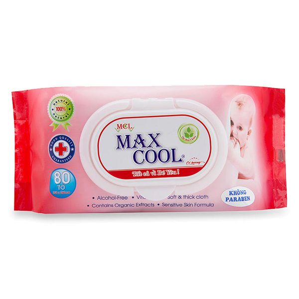 Khăn Ướt Max Cool Có Hương – 80 Tờ – Max cool >>> top1shop >>> aeoneshop.com