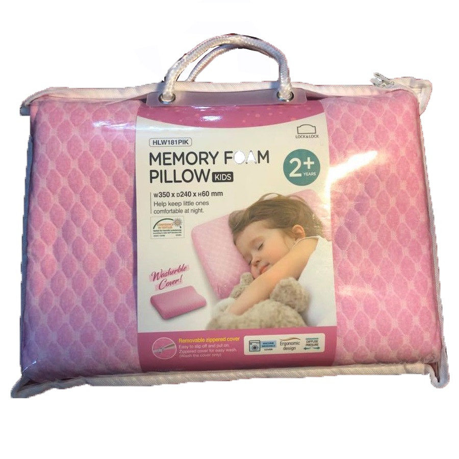 Gối Memory Foam Trẻ Em Lock&Lock Hlw181Pik 35 X 24 X 6 - Hồng