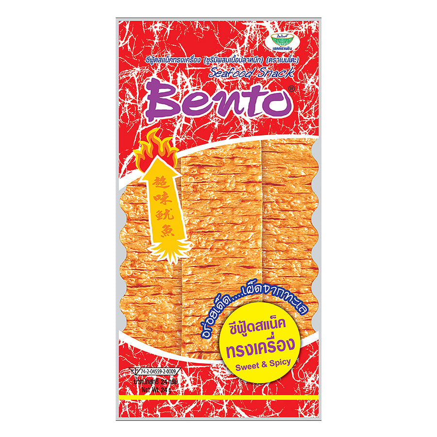 Snack Mực Tẩm Gia Vị Cay Ngọt Bento 24G