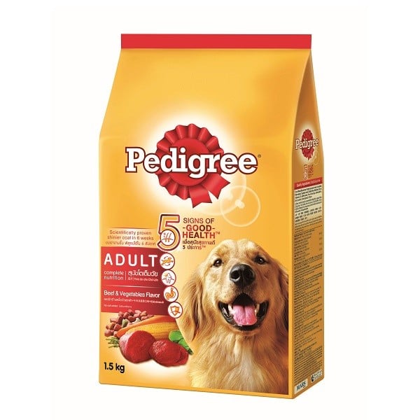 Thức Ăn Chó Beef & Vegetable Pedigree Túi 1.5Kg