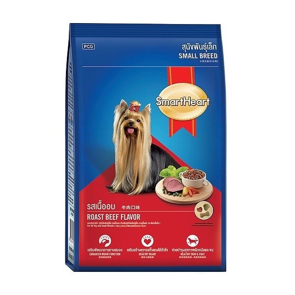 Thức Ăn Chó Giống Nhỏ Vị Bò Nướng Smartheart 1.5Kg