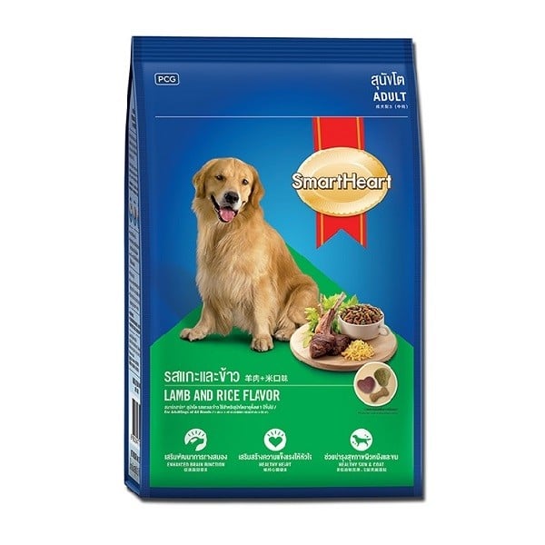Thức Ăn Chó Trưởng Thành Vị Cừu Và Gạo Smartheart 3Kg