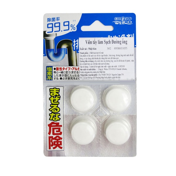 Viên Làm Sạch Đường Ống Welco 4 Viên 22G