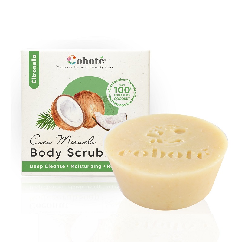 Xà Phòng Tẩy Tế Bào Chết Coboté Coconut Body Scrub Soap Hương Sả 75G