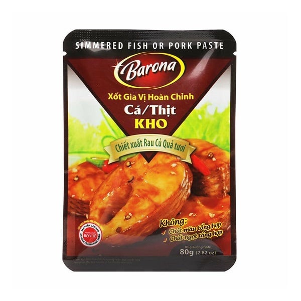 Xốt Gia Vị Hoàn Chỉnh Barona Cáthịt Kho 80G