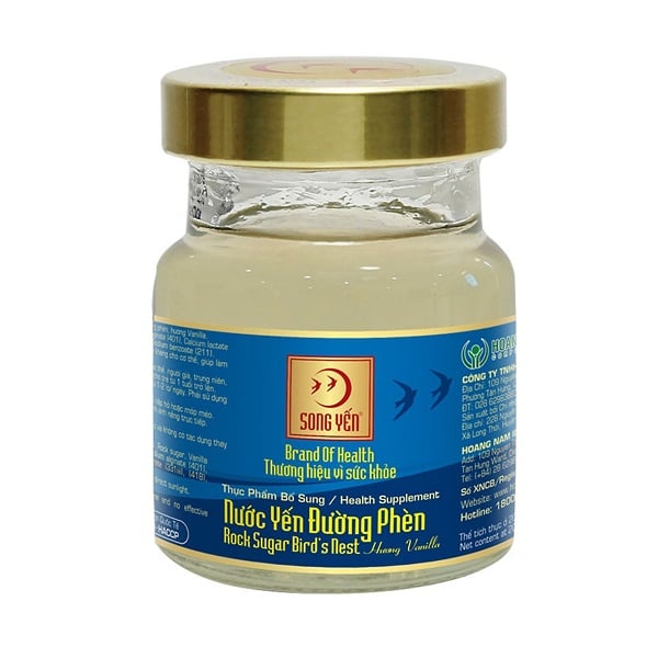Yến Sào Song Yến Đường Phèn Vanilla - Lọ 70Ml
