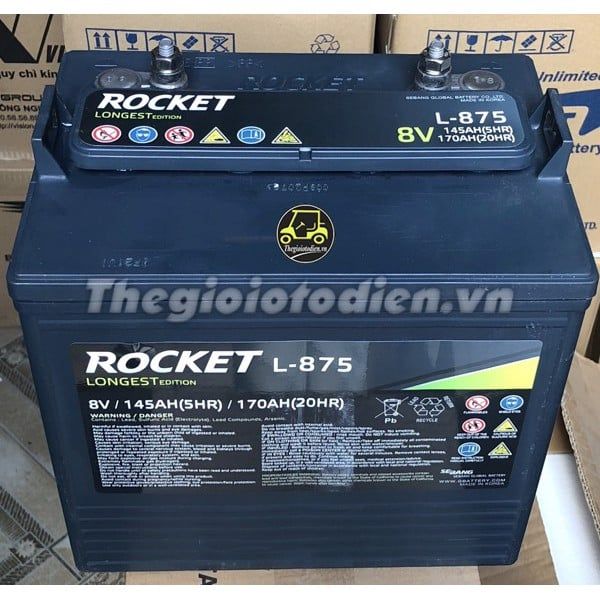 Ắc quy xe điện Rocket L-875 (8V - 170Ah)