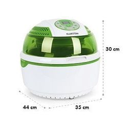 Klarstein - Nồi chiên không dầu màu xanh - VitAir Green 1400W Grillen Backen 9 Lit