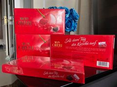 MON CHERI - Kẹo Socola đen nhân rượu & quả anh đào tươi mọng, hộp 15 viên 157gr